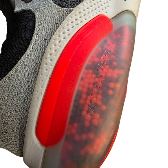 Nike Joyride Run Flyknit Gray Crimson Red Sneakers Men’s Size 13 Running Walking - Picture 8 of 9